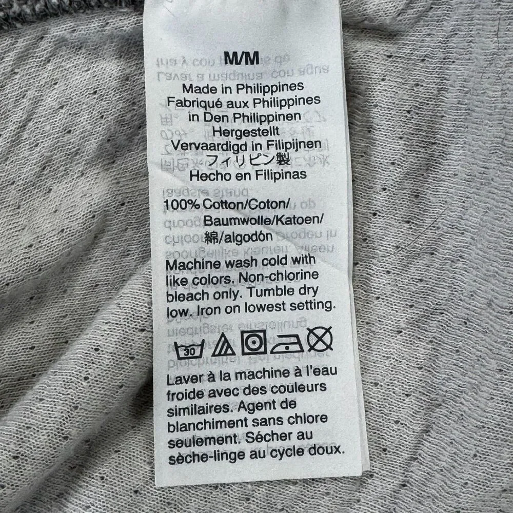 J.Crew‎ Knit Goods Quarter Zip Sweatshirt Mens Medium Heathered Gray Pullover